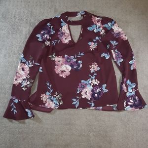 About A Girl Floral Blouse